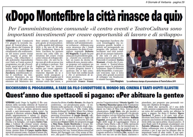 IL GIORNALE DI VERBANIA del 22.05.2011